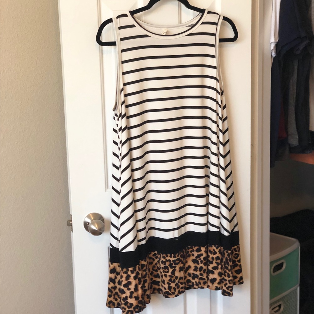 A striped dress.